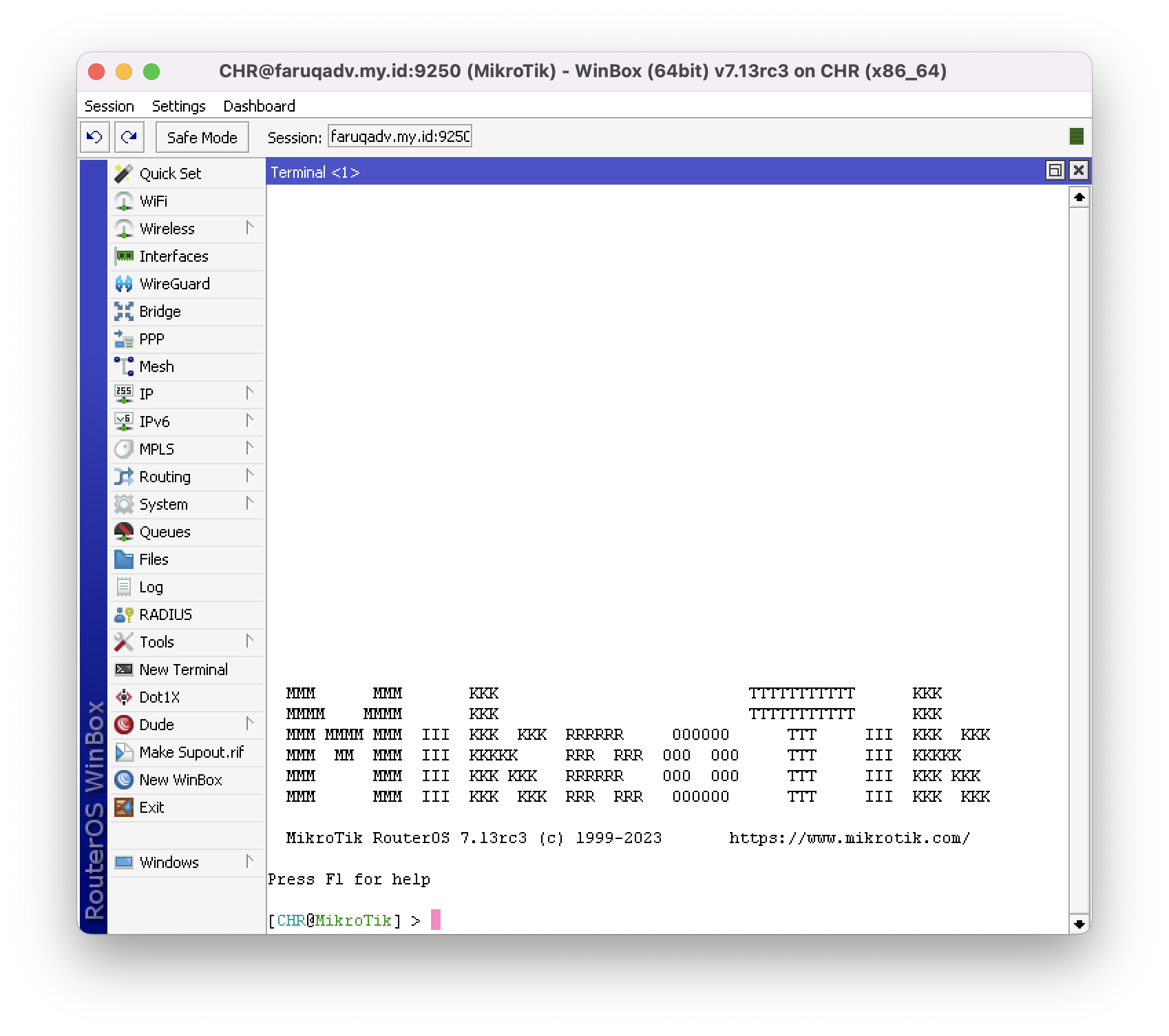 Winbox New Terminal